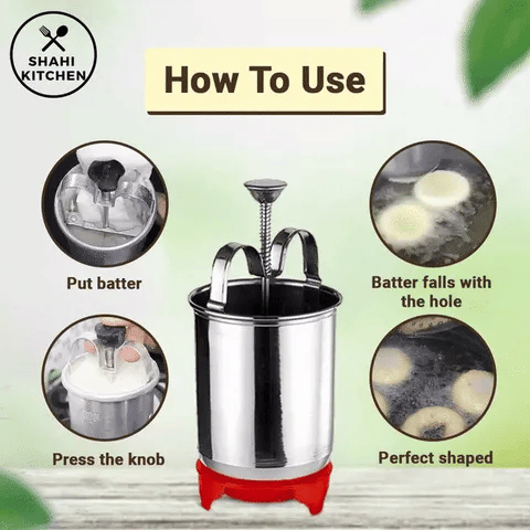 Stainless Steel Medu Vada Maker with Stand – Perfect Vadas Every Time @ Just ₹499