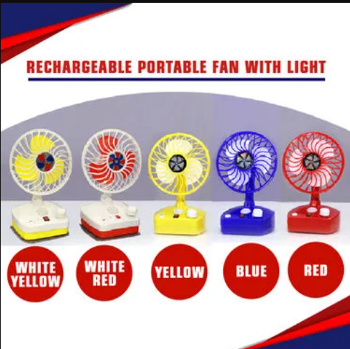 Rechargeable Portable Fan with LED Light @ Just Rs.599/-