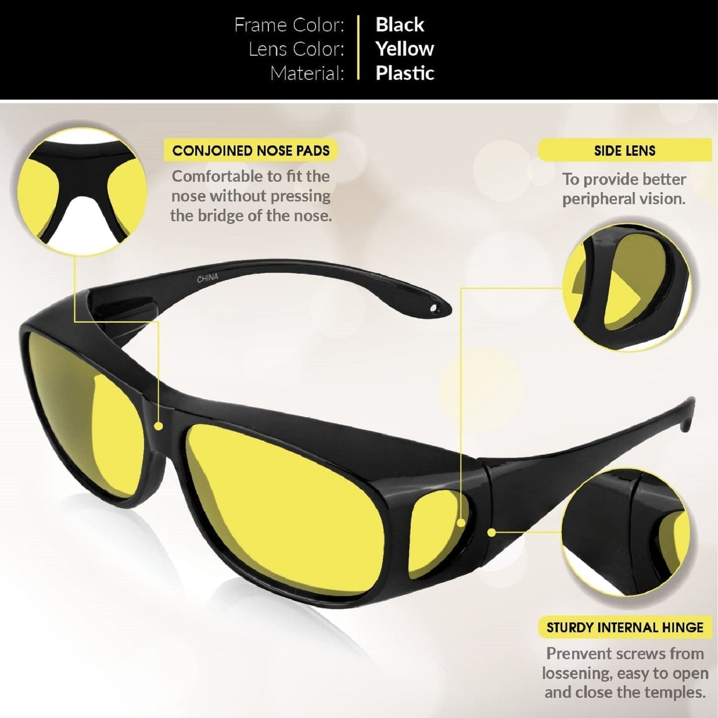 Anti Glare Day & Night HD Vision Wrap Around Goggles With Free Golden Digital Watch @ Rs. 599/- No Shipping Charges