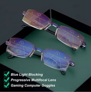 Rimless One Power Auto Focus Reading Glasses - Buy One Get One Free @ Just Rs.499/-